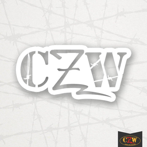 CZW "Logo" White Cut Vinyl Decal - CZWstore