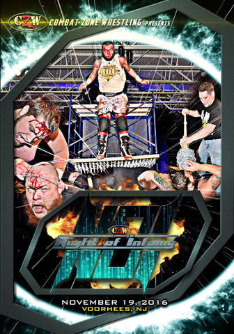 CZW "Night of Infamy 2016" 11/19/2016 DVD - CZWstore